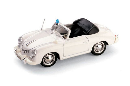 MODELLINO IN SCALA COMPATIBILE CON PORSCHE 356 CABRIOLET POLIZIA SVIZZERA 1952 1:43 BRUMM BM0198D