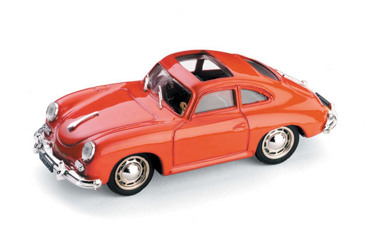 MODELLINO IN SCALA COMPATIBILE CON PORSCHE 356 COUPE TETTO APERTO 1952 ROSSO 1:43 BRUMM BM0121-03