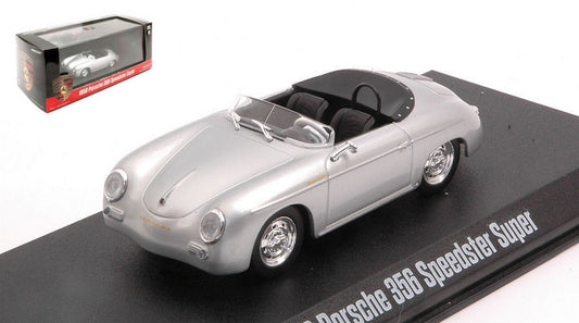 MODELLINO IN SCALA COMPATIBILE CON PORSCHE 356 SPEEDSTER SUPER SILVER 1:43 GREENLIGHT GREEN86597
