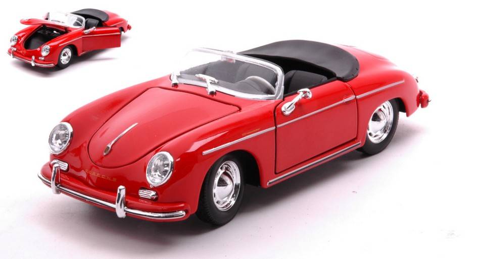 SCALE MODEL COMPATIBLE WITH PORSCHE 356A SPEEDSTER RED 1:24 WELLY WE24106CR