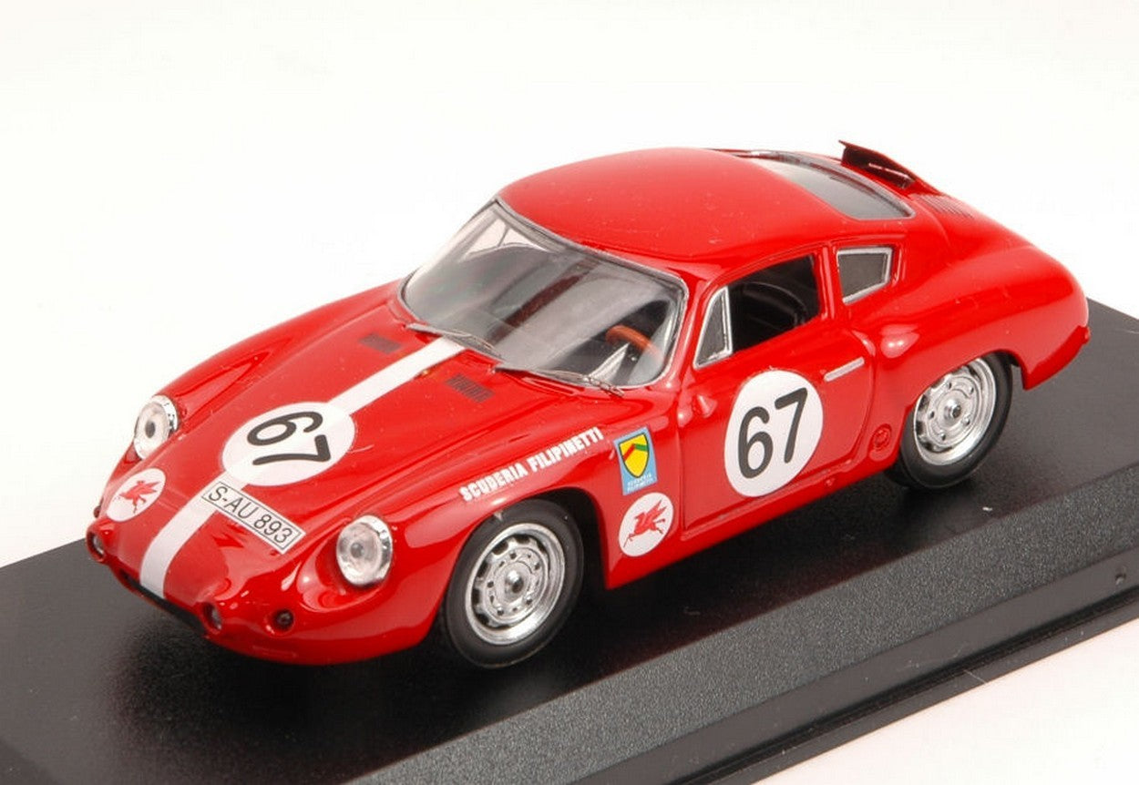 SCALE MODEL COMPATIBLE WITH PORSCHE 356B ABARTH GTL N.67 5th ROSSFELD HILL CLIMB H.MULLER 1:43 BEST MODEL BT9634