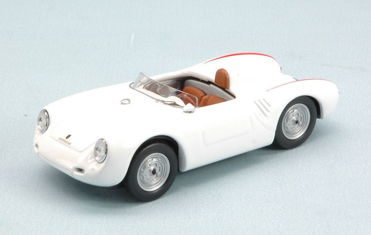 SCALE MODEL COMPATIBLE WITH PORSCHE 550 RS 4 CYLINDER 110 HP 1957 WHITE 1:43 BEST MODEL BT9577