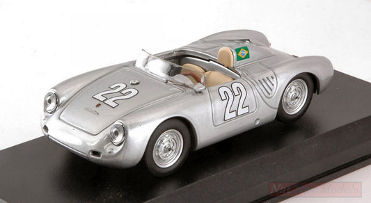 SCALE MODEL COMPATIBLE WITH PORSCHE 550 RS N.22 WINNER 10 H MESSINA 1958 F.HEINZ-PESTRAHLE 1:43 BEST MODEL BT9727