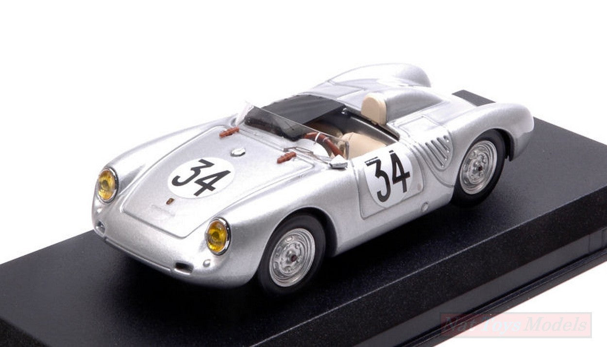 SCALE MODEL COMPATIBLE WITH PORSCHE 550 RS N.34 10th LM 1958 "FRANC" (J.DEWES)-J.KERGUEN 1:43 BEST MODEL BT9708