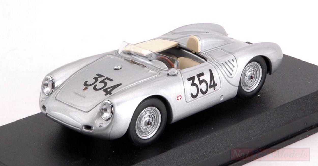 SCALE MODEL COMPATIBLE WITH PORSCHE 550 RS N.354 11th MM 1957 HEINZ SCHILLER 1:43 BEST MODEL BT9737