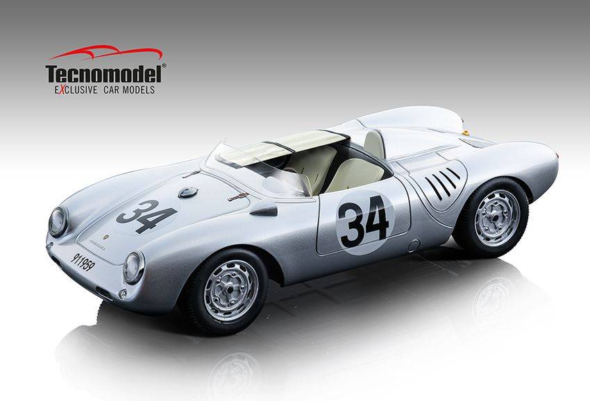 SCALE MODEL COMPATIBLE WITH PORSCHE 550A N.34 LE MANS 1957 STOREZ/CRAWFORD 1:18 TECNOMODEL TMD18141B