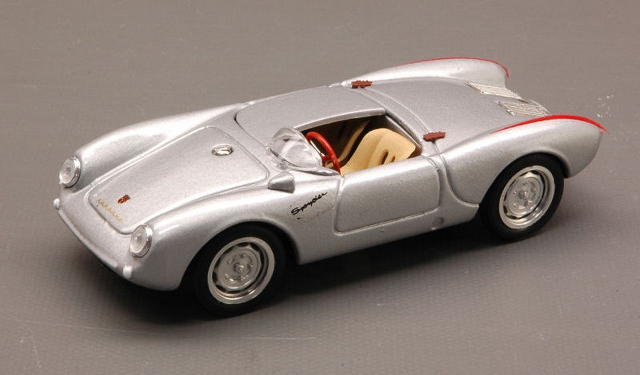 MODELLINO IN SCALA COMPATIBILE CON PORSCHE 550A RS SPYDER STRADALE MONOPOSTO 1954 ARGENTO 1:43 BRUMM BM0232-02