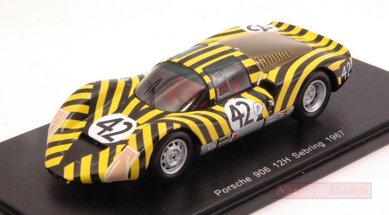 SCALE MODEL COMPATIBLE WITH PORSCHE 906 N.42 DNF 12H SEBRING 1967 J.CANNON-E.HUGUS 1:43 SPARK MODEL S5420