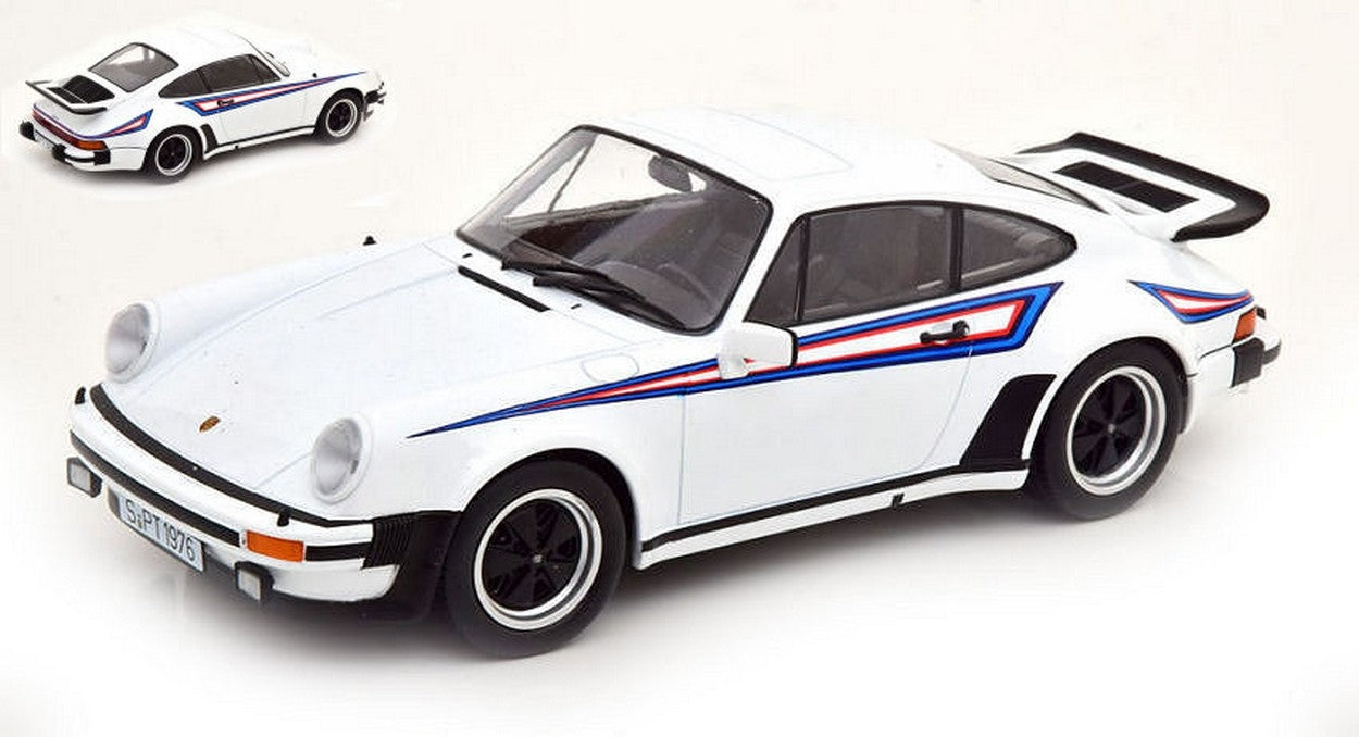 MODELLINO IN SCALA COMPATIBILE CON PORSCHE 911 (930) TURBO 3.0 1976 WHITE/MARTINI 1:18 KK SCALE KKDC180572