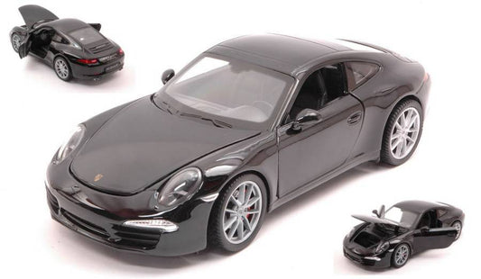 SCALE MODEL COMPATIBLE WITH PORSCHE 911 (981) CARRERA S BLACK 1:24 WELLY WE24040BK