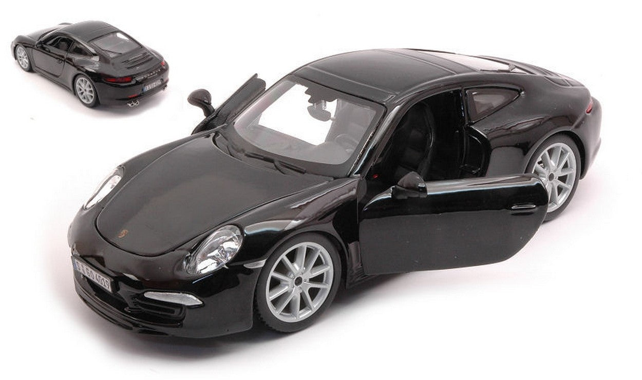 SCALE MODEL COMPATIBLE WITH PORSCHE 911 991 2011 BLACK 1:24 BURAGO BU21065Z