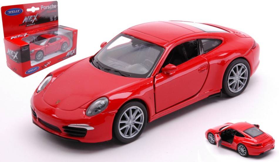 SCALE MODEL COMPATIBLE WITH PORSCHE 911 (991) CARRERA S RED 11 cm WELLY WE43661R