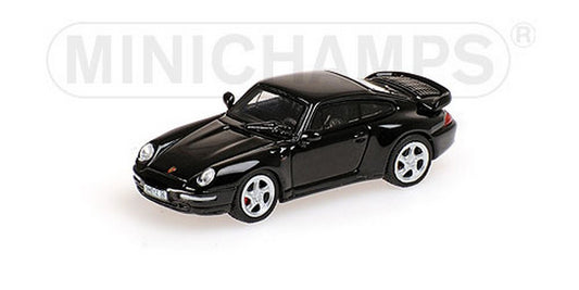 MODELLINO IN SCALA COMPATIBILE CON PORSCHE 911 993 TURBO 1995 BLACK 1:87 MINICHAMPS PM877069200
