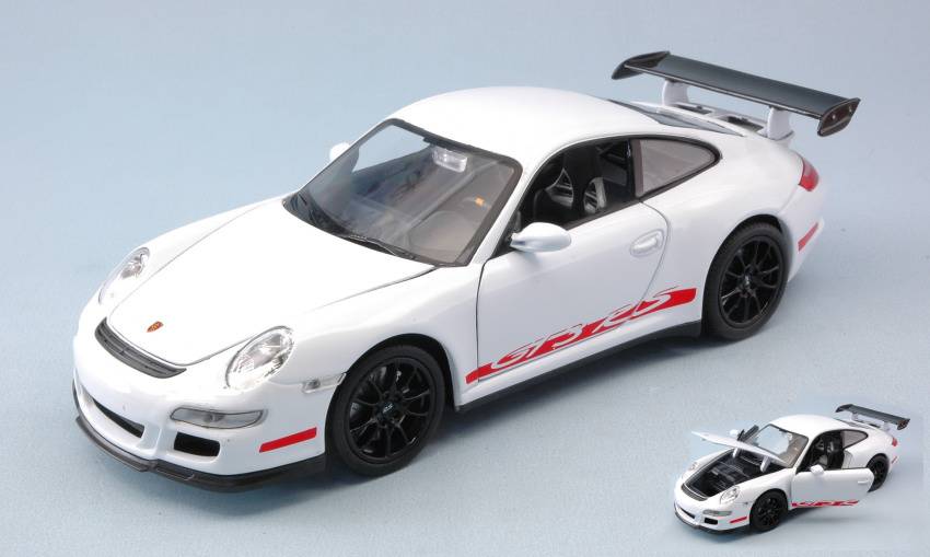 SCALE MODEL COMPATIBLE WITH PORSCHE 911 (997) GT3 RS WHITE 1:24 WELLY WE22495W