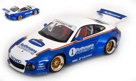 SCALE MODEL COMPATIBLE WITH PORSCHE 911 (997) RWB OLD &amp; NEW 2020 ROTHMANS WHITE 1:18 MODELCARGROUP MCG18327