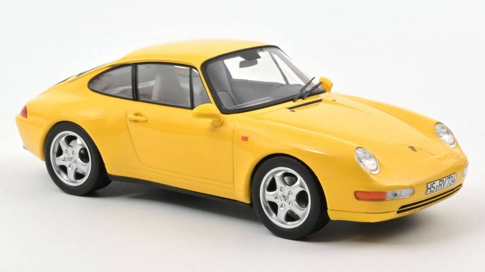 SCALE MODEL COMPATIBLE WITH PORSCHE 911 CARRERA 1994 YELLOW 1:18 NOREV NV187596
