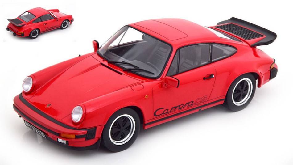 MODELLINO IN SCALA COMPATIBILE CON PORSCHE 911 CARRERA 3.2 CLUBSPORT 1989 RED/BLACK 1:18 KK SCALE KKDC180872