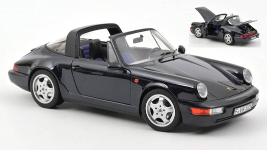 SCALE MODEL COMPATIBLE WITH PORSCHE 911 CARRERA 4 TARGA 1991 BLUE METALLIC 1:18 NOREV NV187340