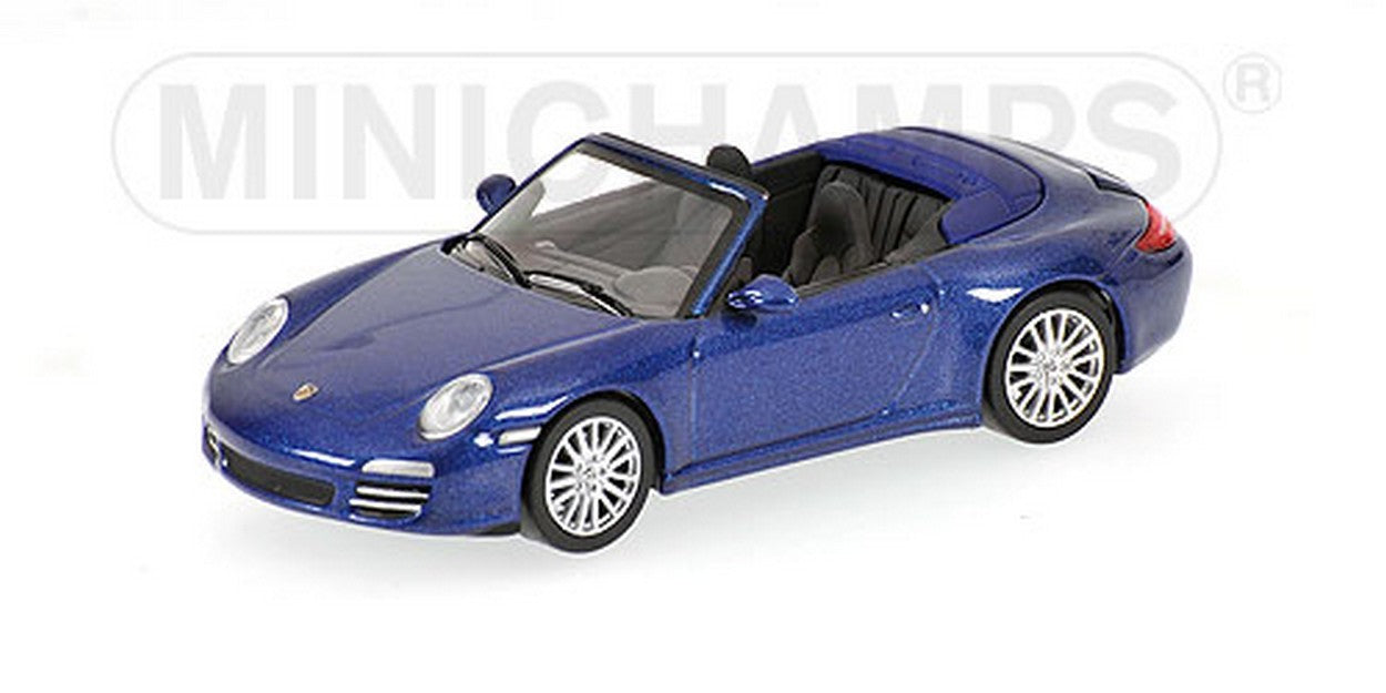 MODELLINO IN SCALA COMPATIBILE CON PORSCHE 911 CARRERA 4S  08 BLUE 1:64 MINICHAMPS PM640066470