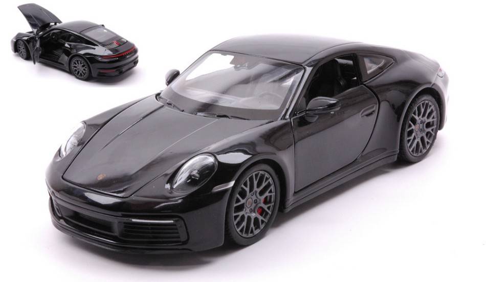 SCALE MODEL COMPATIBLE WITH PORSCHE 911 CARRERA 4S BLACK 1:24 WELLY WE24099BK