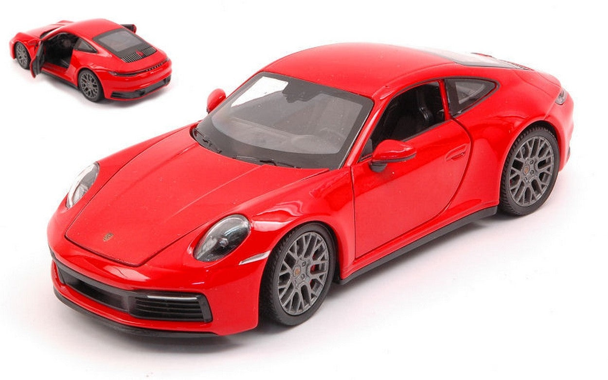 SCALE MODEL COMPATIBLE WITH PORSCHE 911 CARRERA 4S RED 1:24 WELLY WE24099WR