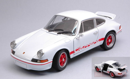 SCALE MODEL COMPATIBLE WITH PORSCHE 911 CARRERA RS 2.7 WHITE/RED 1:24 WELLY WE24086W