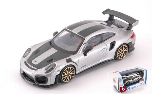 MODELLINO IN SCALA COMPATIBILE CON PORSCHE 911 GT2 RS SILVER 1:43 BURAGO BU30388
