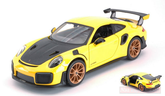 SCALE MODEL COMPATIBLE WITH PORSCHE 911 GT2 RS SPECIAL EDITION YELLOW 1:24 MAISTO MI31523