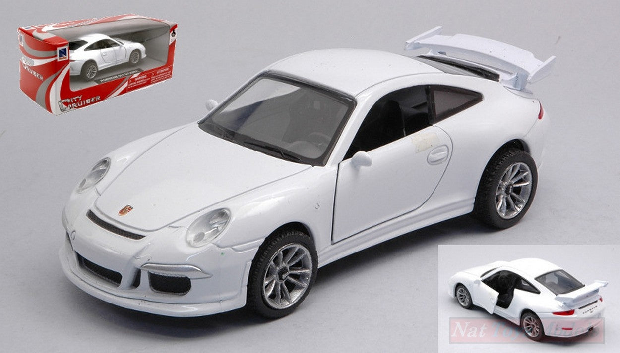MODELLINO IN SCALA COMPATIBILE CON PORSCHE 911 GT3 (991) WHITE 1:32 NEW RAY NY51293GT3W