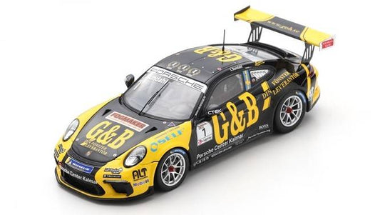 SCALE MODEL COMPATIBLE WITH PORSCHE 911 GT3 CUP N.1 CARRERA CUP SCANDINAVIA CHAMPION 2021 L.SUNDAHL SPARK MODEL S8509