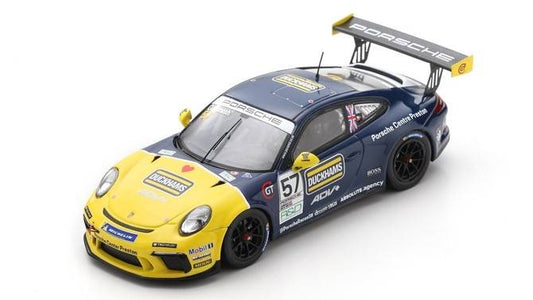 SCALE MODEL COMPATIBLE WITH PORSCHE 911 GT3 CUP N.57 CARRERA CUP GREAT BRITAIN CHAMPION 2021 D.CAMM. SPARK MODEL UK012