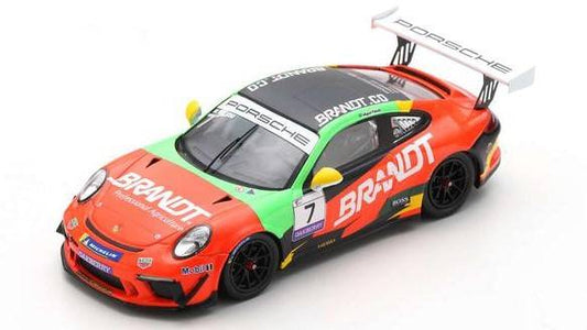 SCALE MODEL COMPATIBLE WITH PORSCHE 911 GT3 CUP N.7 CARRERA CUP BRASIL CHAMPION 2021 MIGUEL PALUDO SPARK MODEL S8508