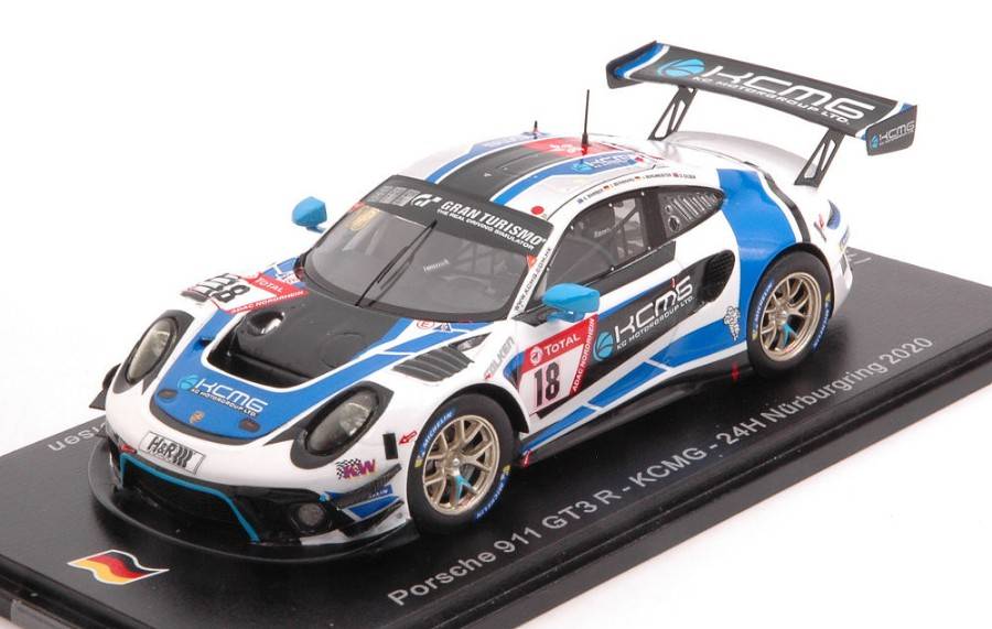 SCALE MODEL COMPATIBLE WITH PORSCHE 911 GT3 N.18 24 H NURBURGRING 2020 BAMBER-BERNHARD-OLSEN-BERG. 1:43 SPARK MODEL SG692