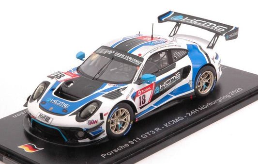 SCALE MODEL COMPATIBLE WITH PORSCHE 911 GT3 N.18 24 H NURBURGRING 2020 BAMBER-BERNHARD-OLSEN-BERG. 1:43 SPARK MODEL SG692