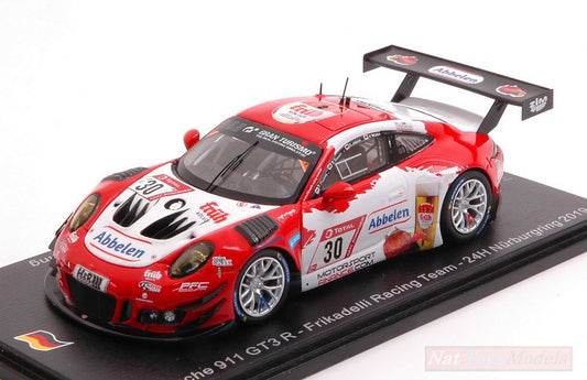 SCALE MODEL COMPATIBLE WITH PORSCHE 911 GT3 N.30 24 H NURB.2019 MULLER-RENAUER-PREINING-ABB.1:43 SPARK MODEL SG548