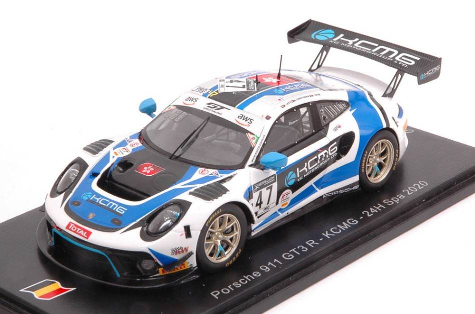 SCALE MODEL COMPATIBLE WITH PORSCHE 911 GT3 N.47 24 H SPA 2020 LIETZ-CHRISTENSEN-ESTRE 1:43 SPARK MODEL SB379