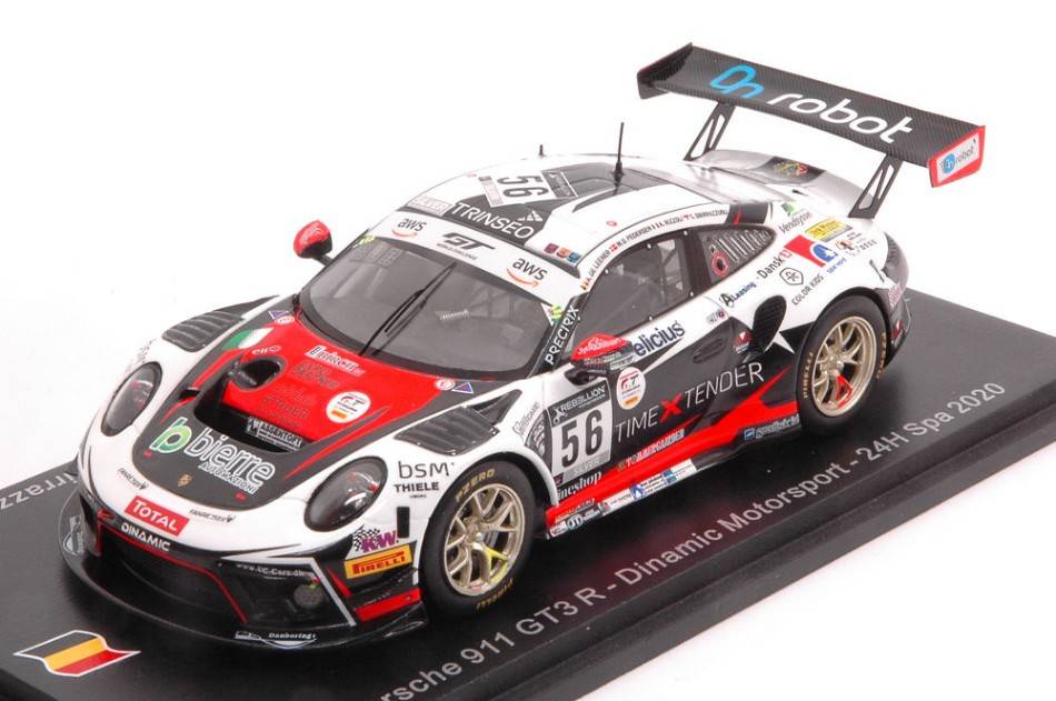 SCALE MODEL COMPATIBLE WITH PORSCHE 911 GT3 N.56 24 H SPA 2020 RIZZOLI-PEDERSEN-SBIRRAZZUOLI-DE L. 1:43 SPARK MODEL SB406