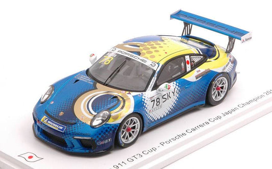 SCALE MODEL COMPATIBLE WITH PORSCHE 911 GT3 N.78 CARRERA CUP JAPAN CHAMPION 2018 T.KONDO 1:43 SPARK MODEL SJ066