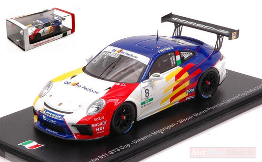 SCALE MODEL COMPATIBLE WITH PORSCHE 911 GT3 N.8 WINNER MONZA CUP ITALIA 2019 DIEGO BERTONELLI 1:43 SPARK MODEL SI009