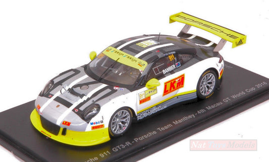 SCALE MODEL COMPATIBLE WITH PORSCHE 911 GT3 N.911 4th MACAU GT WORLD CUP 2016 E.BAMBER 1:43 SPARK MODEL SA112