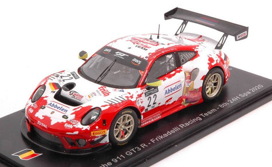 SCALE MODEL COMPATIBLE WITH PORSCHE 911 GT3 R N.22 8th 24 H SPA 2020 BERGMEISTER-MAKOWIECKI-OLSEN 1:43 SPARK MODEL SB376