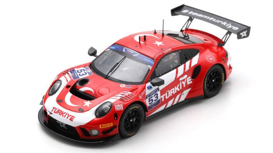 SCALE MODEL COMPATIBLE WITH PORSCHE 911 GT3 R N.53 FIA GT SPRINT 2022 AYHANCAN GUVEN 1:43 SPARK MODEL S6326