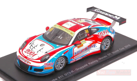 SCALE MODEL COMPATIBLE WITH PORSCHE 911 GT3 R N.98 MACAU GT WORLD CUP 2016 MA C.YEUNG PHILIP 1:43 SPARK MODEL SA118