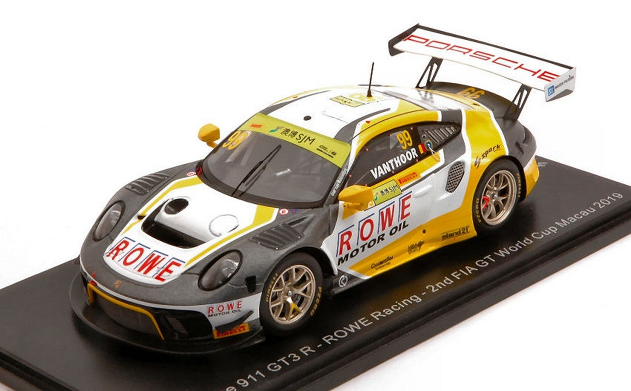SCALE MODEL COMPATIBLE WITH PORSCHE 911 GT3 R N.99 2nd FIA GT WORLD CUP MACAU 2019 L.VANTHOOR 1:43 SPARK MODEL SA210