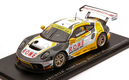 SCALE MODEL COMPATIBLE WITH PORSCHE 911 GT3 R N.99 2nd FIA GT WORLD CUP MACAU 2019 L.VANTHOOR 1:43 SPARK MODEL SA210