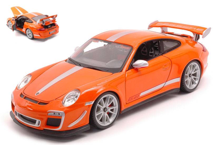 MODELLINO IN SCALA COMPATIBILE CON PORSCHE 911 GT3 RS 4.0 2012 ORANGE 1:18 BURAGO BU11036O