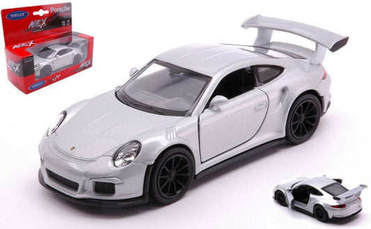 SCALE MODEL COMPATIBLE WITH PORSCHE 911 GT3 RS SILVER cm11 WELLY WE43746WS