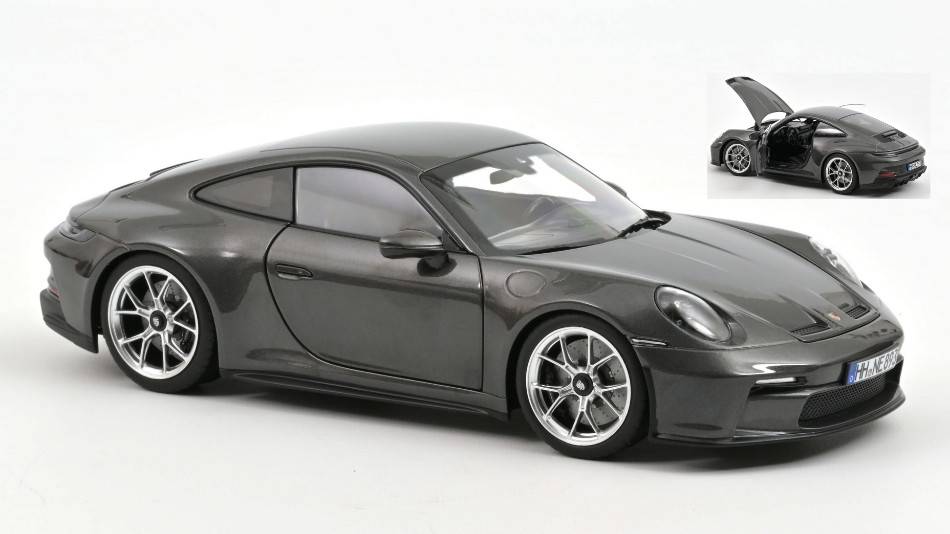 MODELLINO IN SCALA COMPATIBILE CON PORSCHE 911 GT3 WITH TOURING PACKAGE 2021 GREY METALLIC 1:18 NOREV NV187305