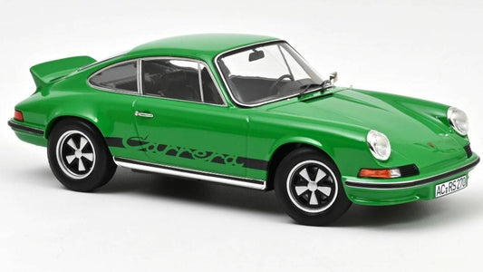 SCALE MODEL COMPATIBLE WITH PORSCHE 911 RS 1973 GREEN WITH BLACK DECO 1:18 NOREV NV187680
