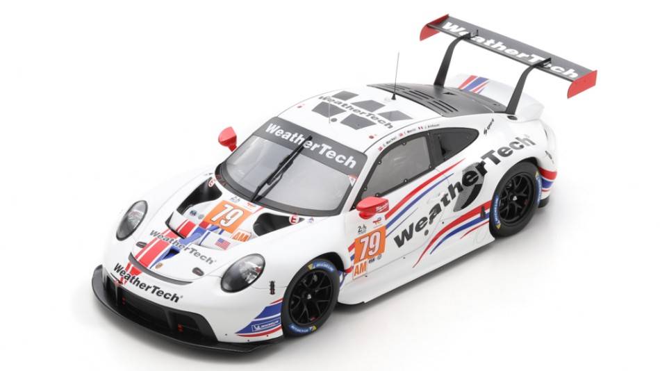 SCALE MODEL COMPATIBLE WITH PORSCHE 911 RSR N.79 2nd LMGTE AM LM 2022 MACNEIL-MERRILL-ANDLAUER 1:18 SPARK MODEL 18S821